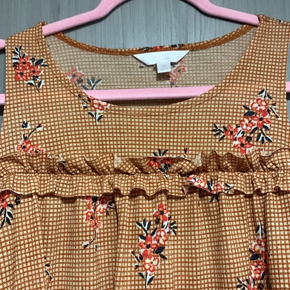 Lauren Conrad Medium Ginger Snap Print Cold Shoulder Blouse - Picture 8 of 10